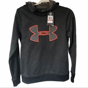 Under Armour women's Armour Fleece Big Logo Charcoal Hoodie Size XS